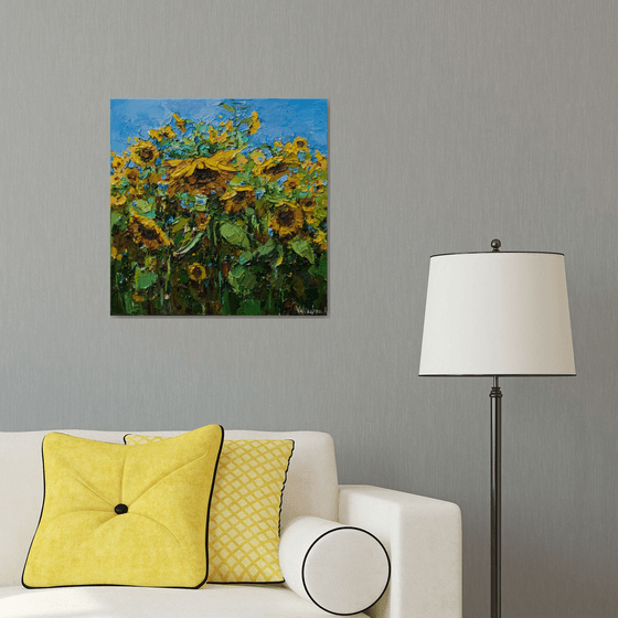 Sunflowers  Original Impasto Oil painting