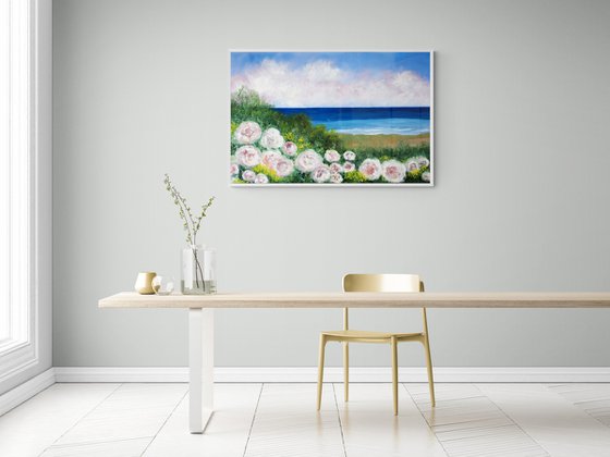 ocean flowers painting