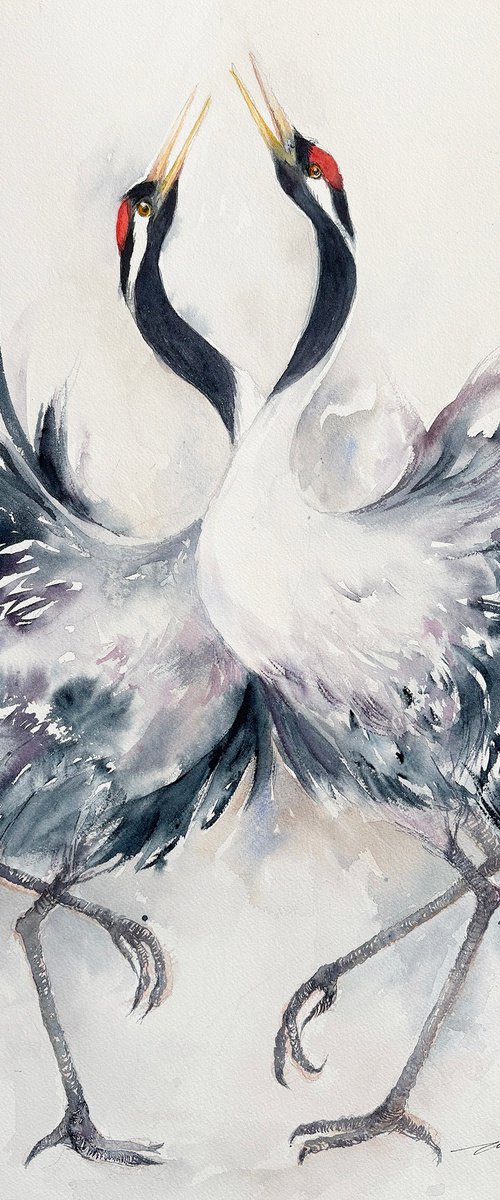 Soul Song Japanese Cranes by Arti Chauhan