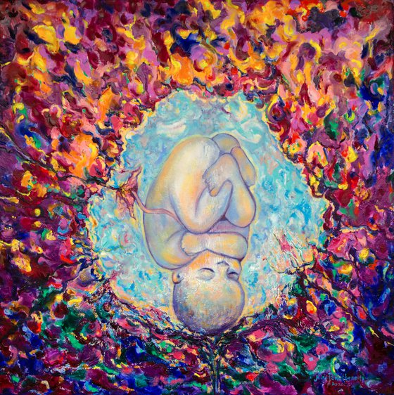 The birth of life - original oil painting
