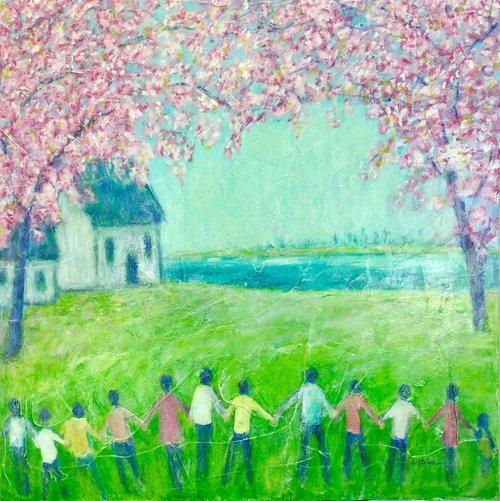 Together under the cherry blossoms by Cristina Stefan