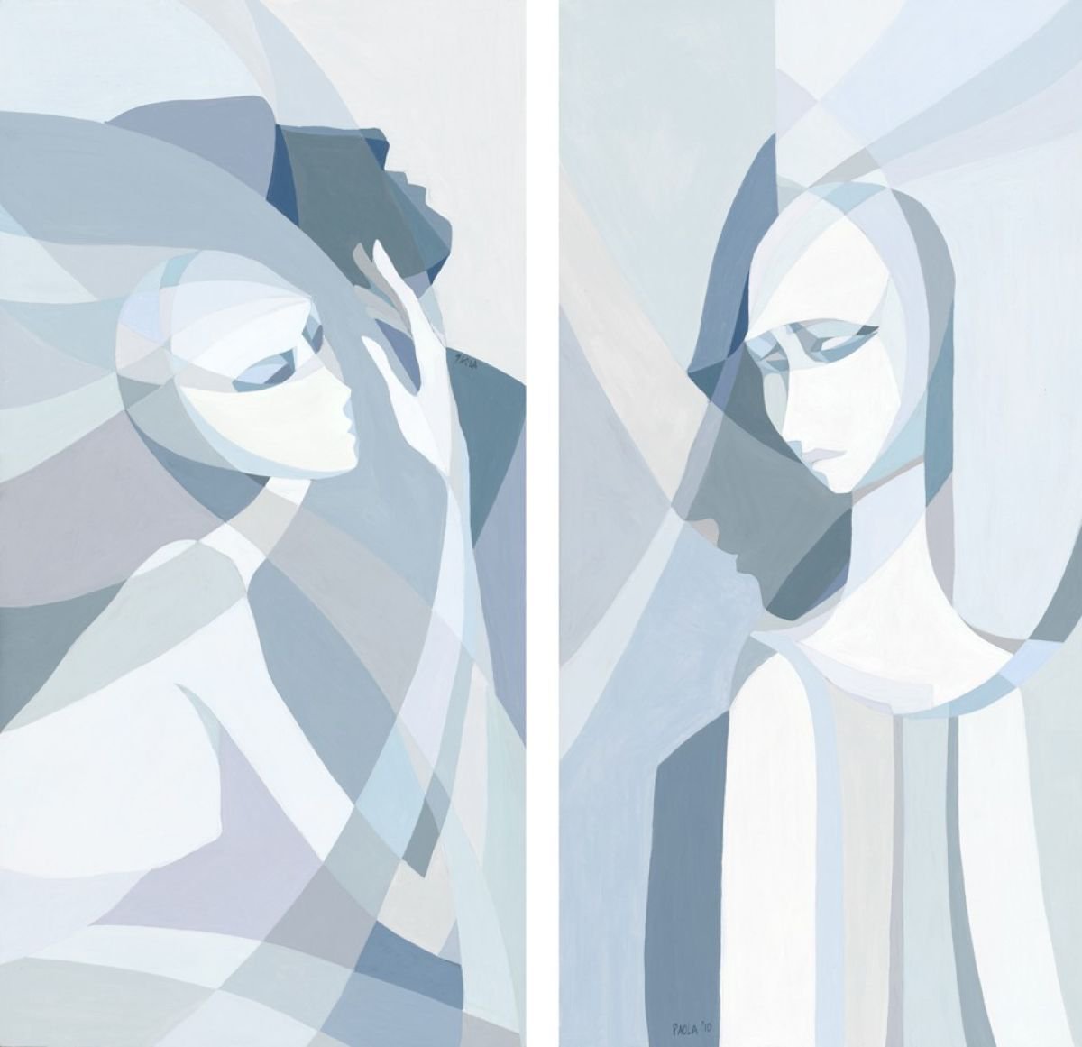 Echoes of Romance, diptych by Paola Minekov