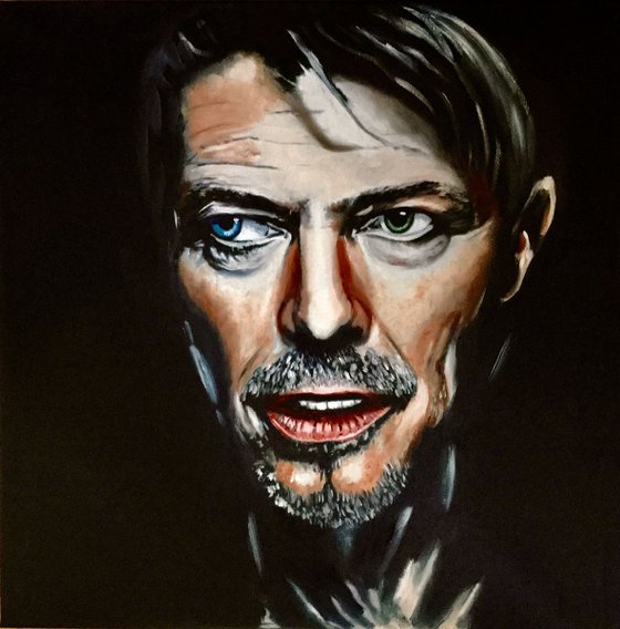 David Bowie . The man who fell to earth . LARGE MODERN PAINTING.