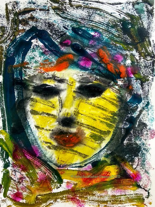 Portrait of a woman - The Face VI by Asha Shenoy