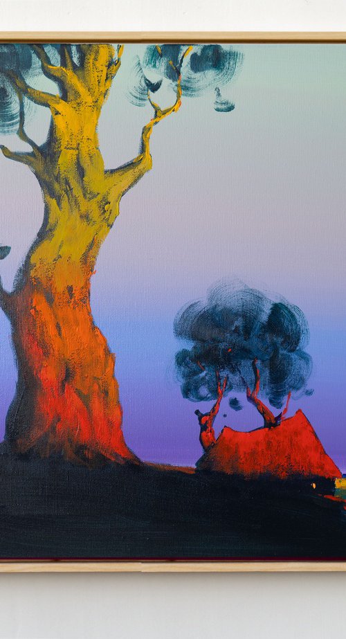 Glowing Tree on Hill by Bohdan Katolyk