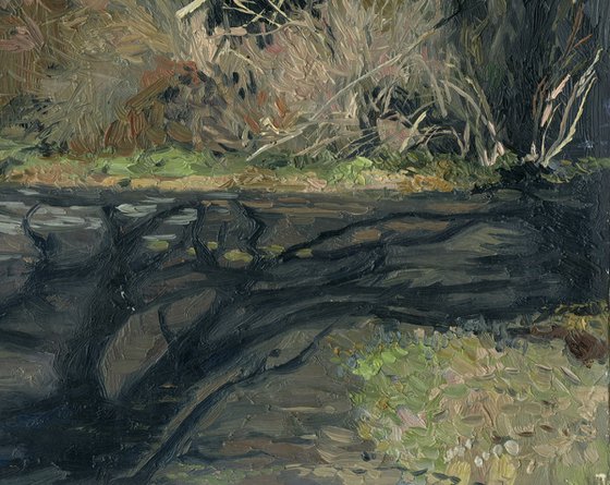 The dug-up road slumbers