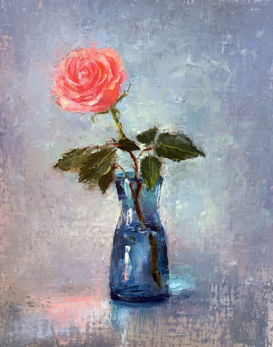 Rose. Original oil painting