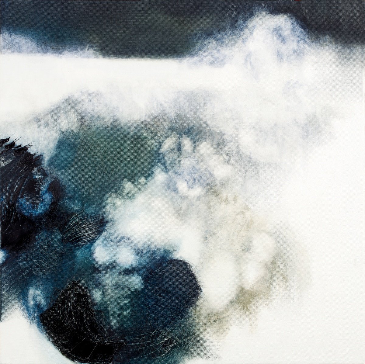 Abstract Landscape Oil Painting By Gina Parr, 24 X 24, What We Hold Onto Iii, Original Artwork