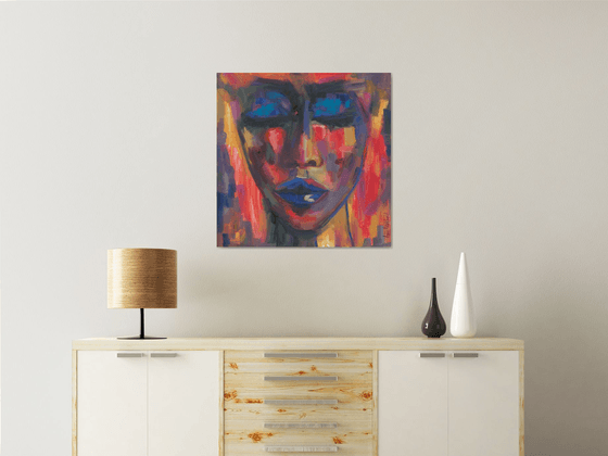 IMPERFECTION / abstract colorful face portrait