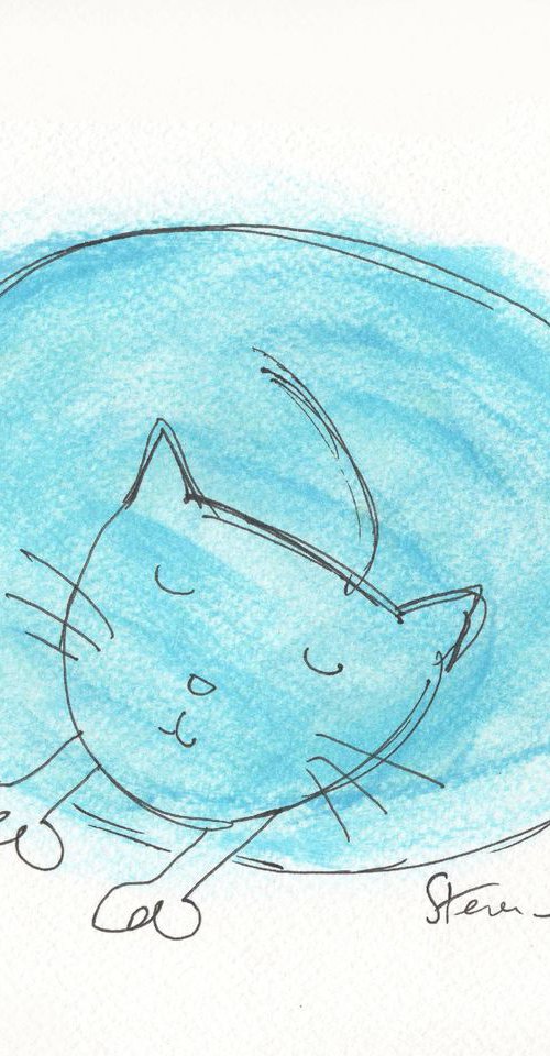 The Sleeping Blue Cat by Steve John