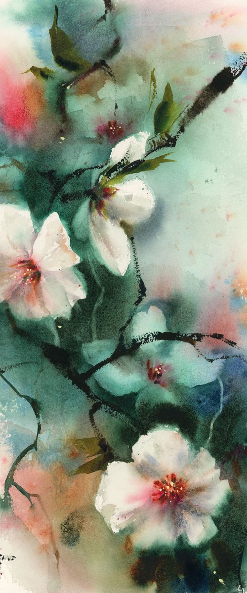 Almond Blooming Flowers by Sophie Rodionov