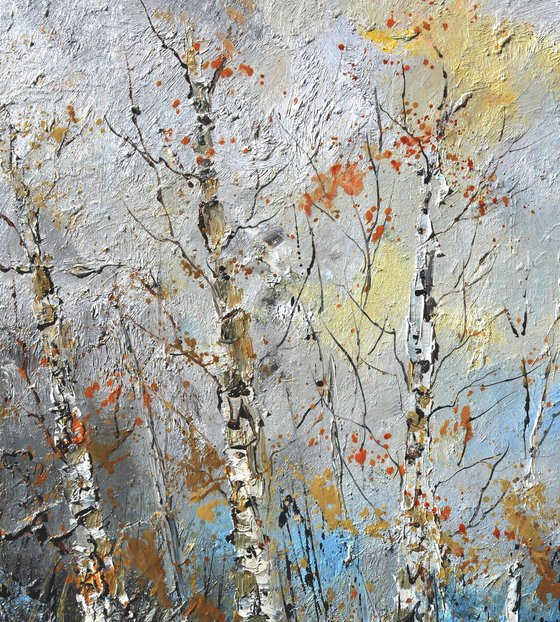 Aspen trees in winter