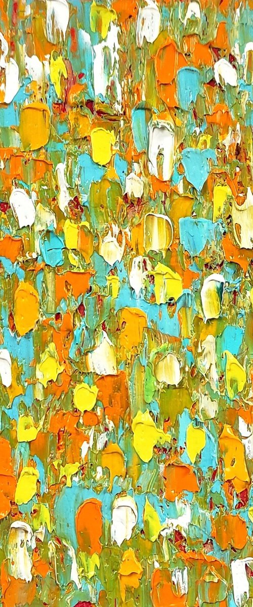 Etude abstract landscape "Wildflowers 2" by Yana Dulger