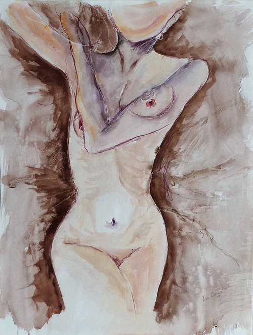 'Misplaced', nude study by Eve Devore