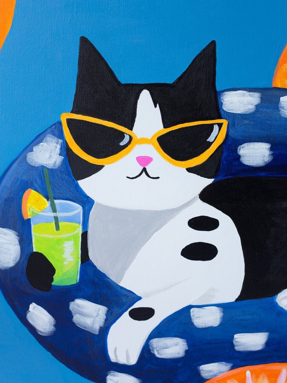 A cat on vacation