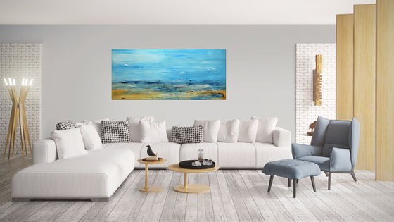 Lost Paradise  - Abstract Art - Acrylic Painting - Canvas Art - Abstract Painting - Modern Seascape -  Statement Painting