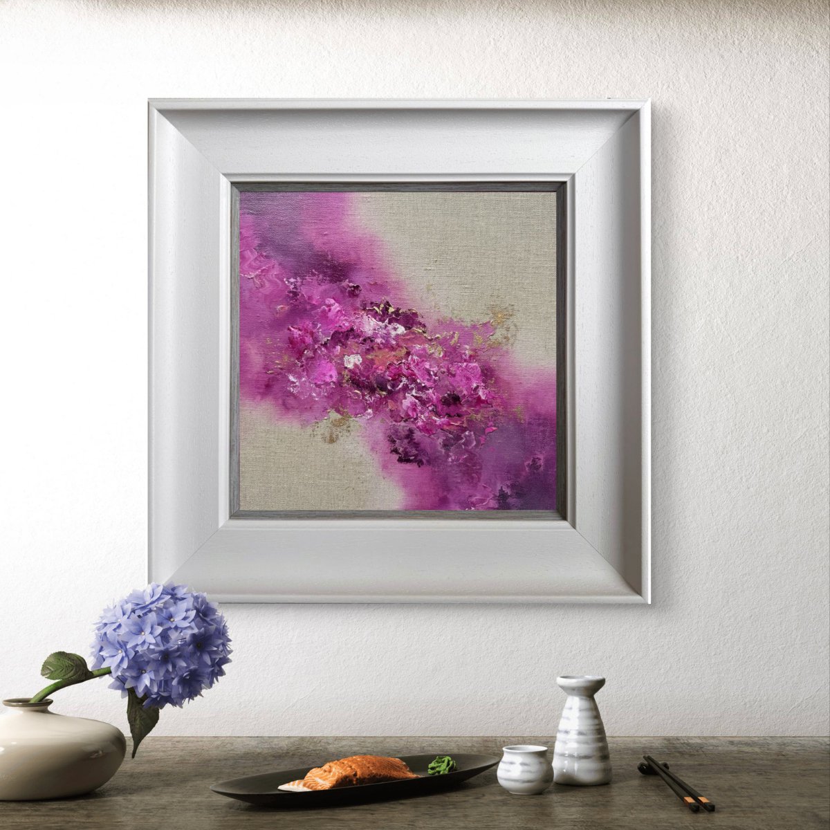 Organic Abstract Oil Painting By Jaimie Volkaerts, 18 X 18, A Gentle Breeze, Original Artwork