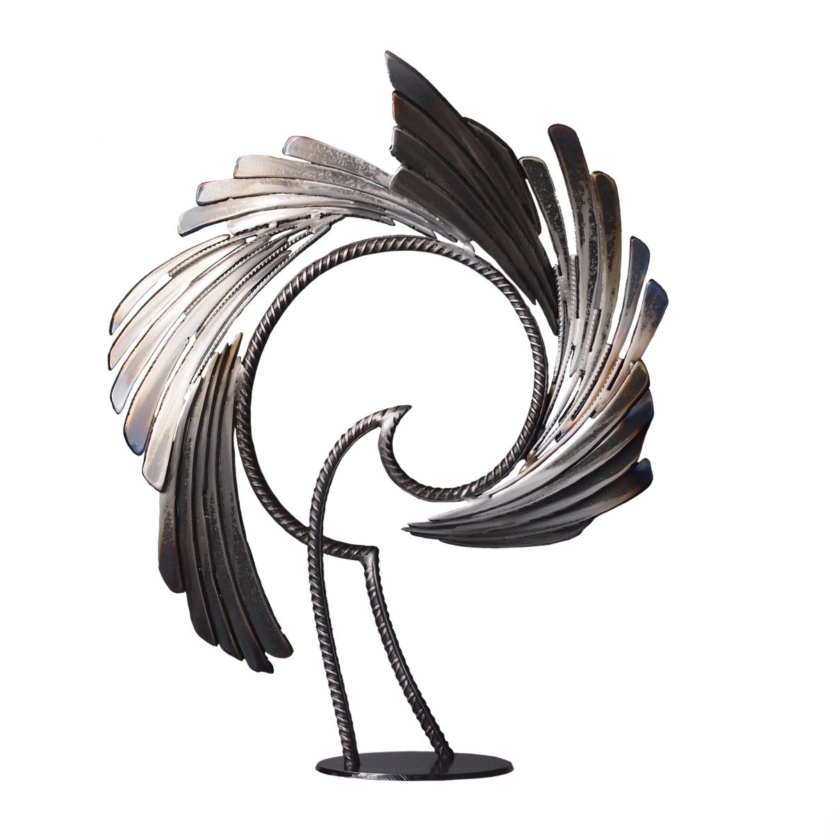 Urban And Pop Abstract Sculpture By Stevlin Yovchev, 18 X 22", "Swirling", Original Artwork