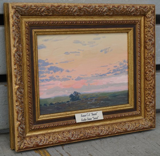 Sunset. Russian field
