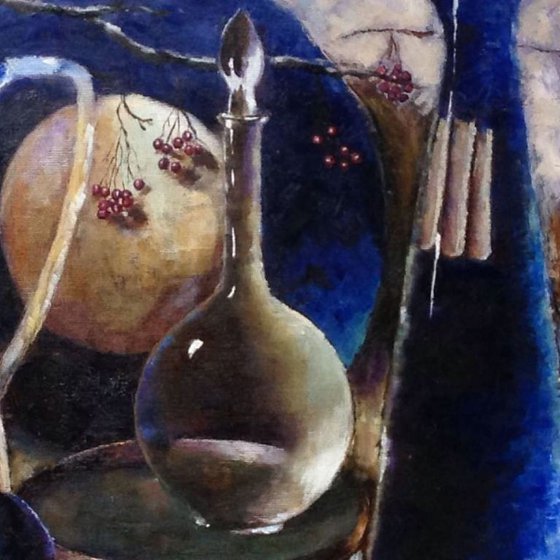 Blue vintage still life