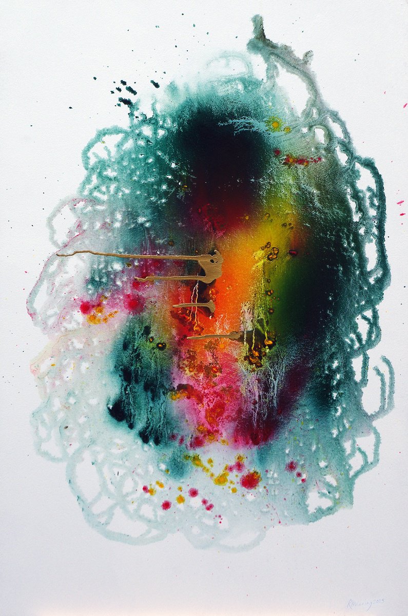 Abstract Oil Painting By Richard Manning, 24 X 36", Abstract-38, Original Artwork