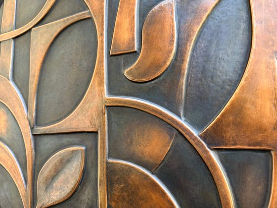 "Echo of Deco" Copper Wall Relief