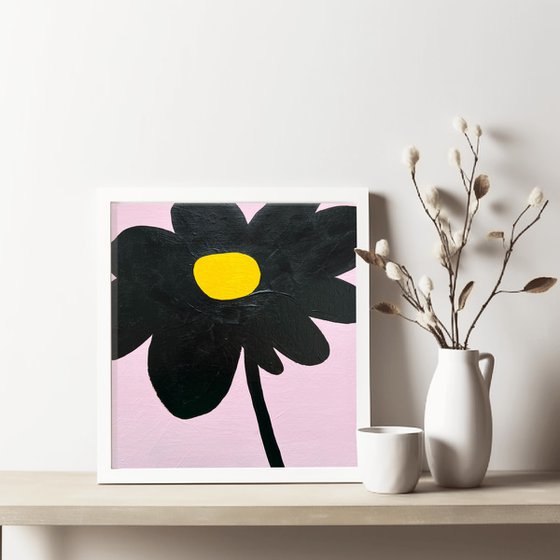 Minimalist Black Flower