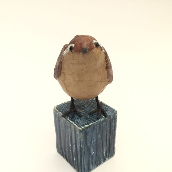 Wren #2 paper bird sculpture