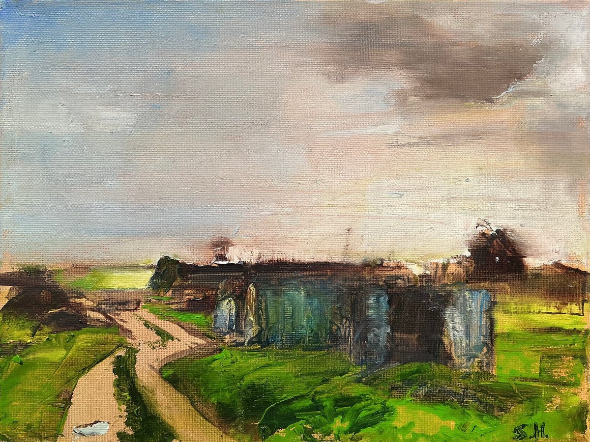 Glyme Lane Allotments By Sandra Haney, 13 X 10, Artwork For Sale On Artfinder