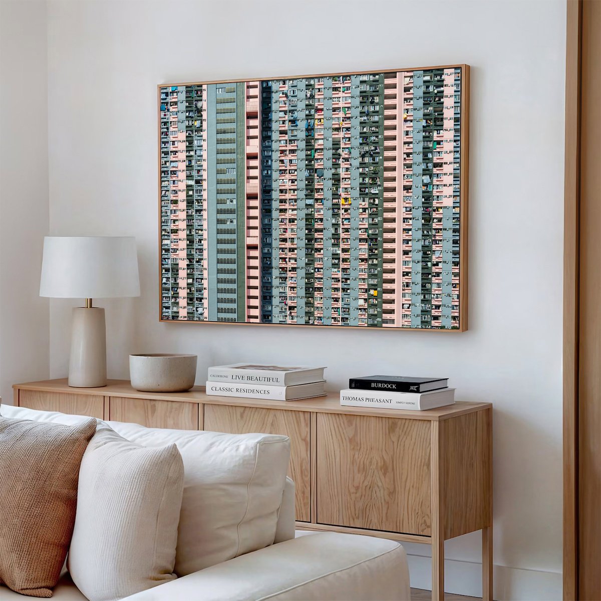 Abstract Cityscapes Photograph By Serge Horta, 36 X 24", Sheer Urbanism Viii - (L), Original Artwork