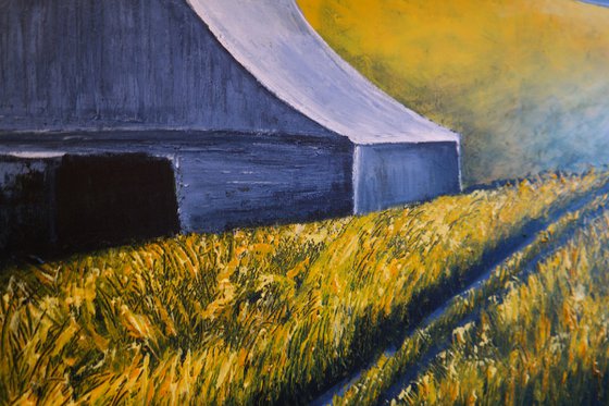 The Barn with yellows - Fields and Colors Series