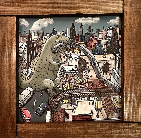 Godzilla attacks Chicago