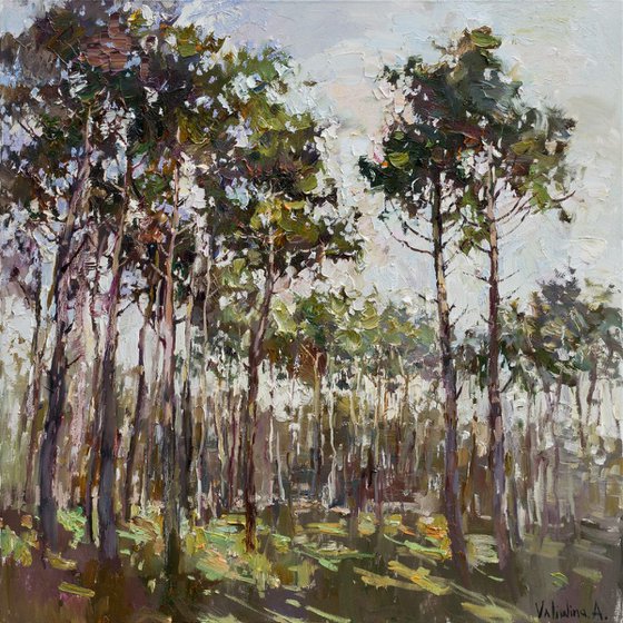 Spring forest -  Original landscape painting