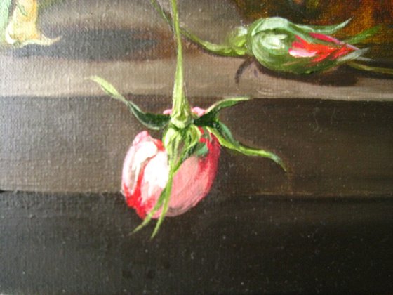 Garden Roses and Butterfly
