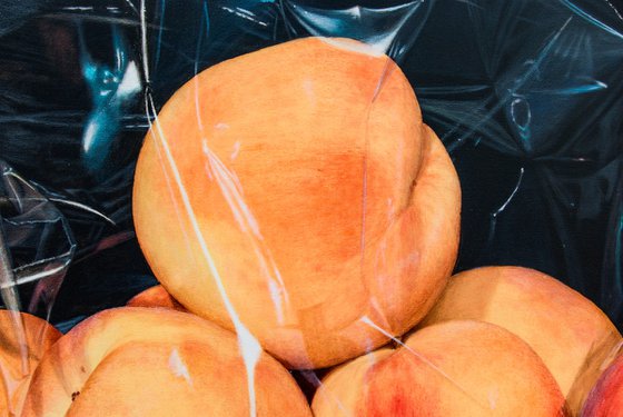 Hyperrealistic still life "Just Tender Peaches..."