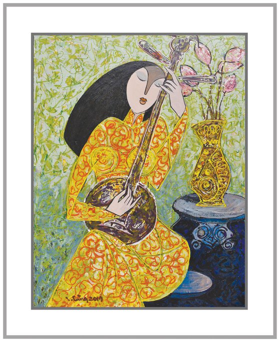 Young lady (Vietnamese moon lute)