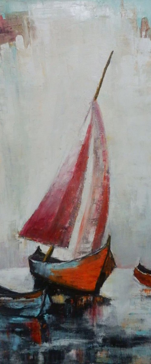 Sailboats by Maria Karalyos