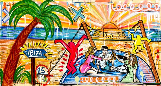 Ibiza fiesta and friends. Commission artwork