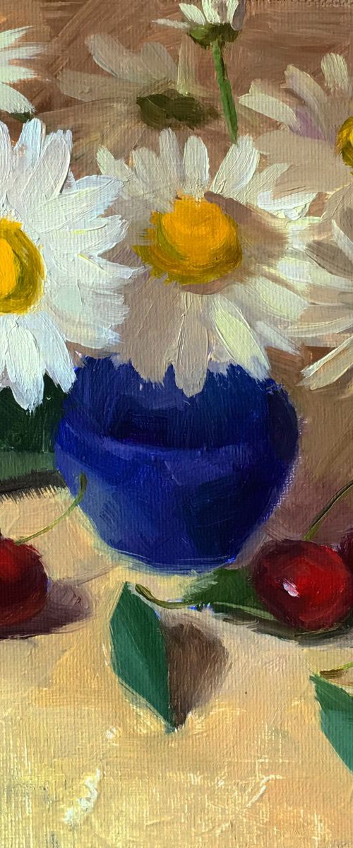 Daisies and Cherries by Ling Strube