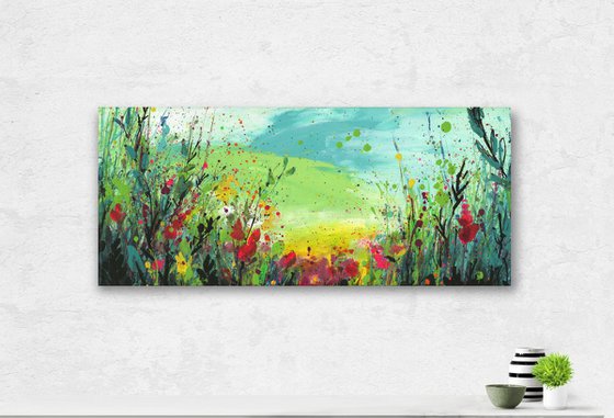 Spring Dream  -  Abstract Meadow Flower Painting  by Kathy Morton Stanion