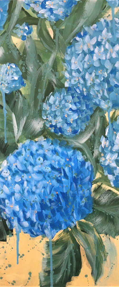 Serenity Within - Blue Hydrangeas by HSIN LIN