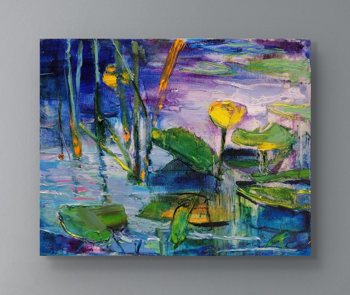 Impressionistic Landscape Oil Painting By Helen Shukina, 20 X 16, In Summer