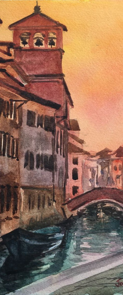 Venice at dusk by Joseph Peter D'silva
