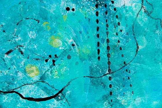 Mais peut-être que oui - Original abstract painting on MDF panel - One of a kind