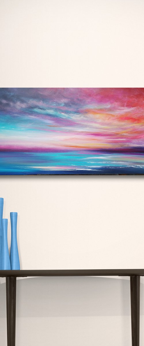Sea & Sky 1 - seascape, emotional, panoramic by Mel Graham