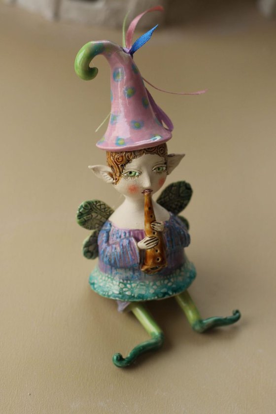 Cobweb - fairy from the Midsummer Night's Dream Ceramic illustration project by Elya Yalonetski