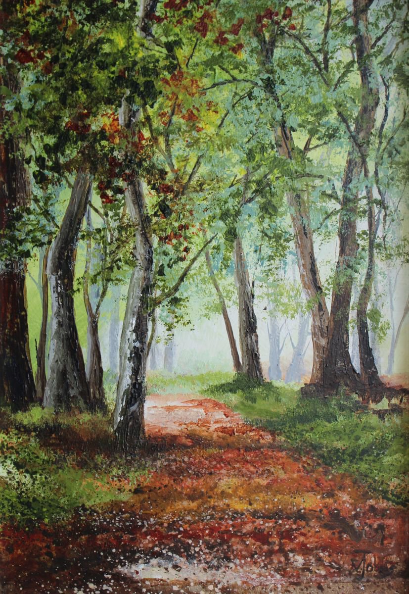 Autumn Woodland by Valerie Jobes