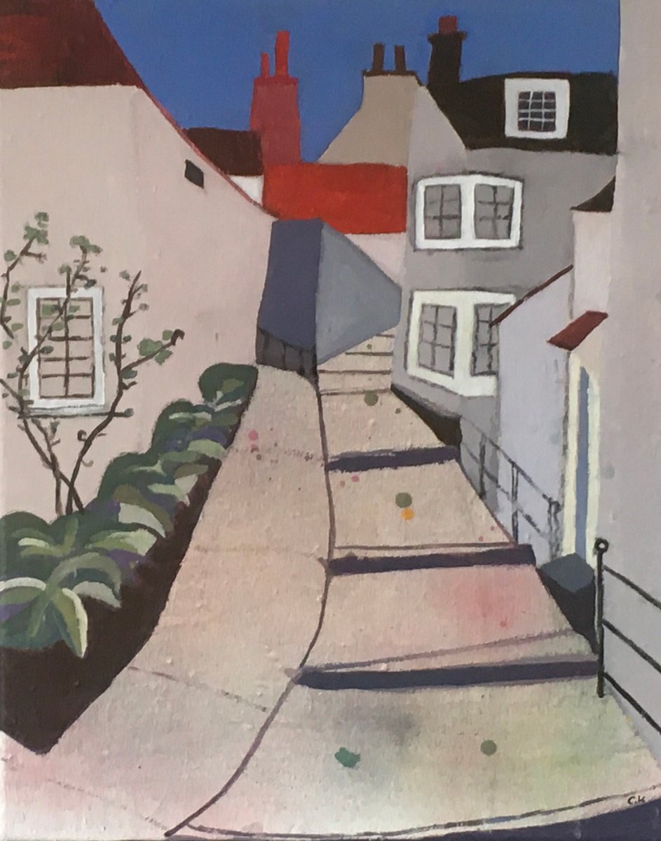 Impressionistic Cityscapes Painting By Chihiro Kinjo, 16 X 20, Robin Food