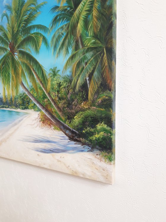 "On the way to a dream", tropical seascape painting