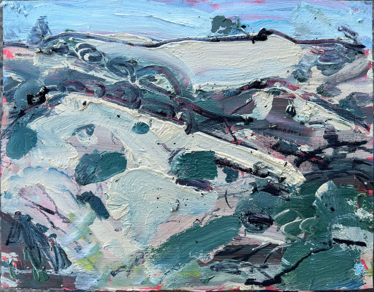 Expressive Landscape Oil Painting By Darren Jekel, 14 X 11, Snapshot #561, Original Artwork